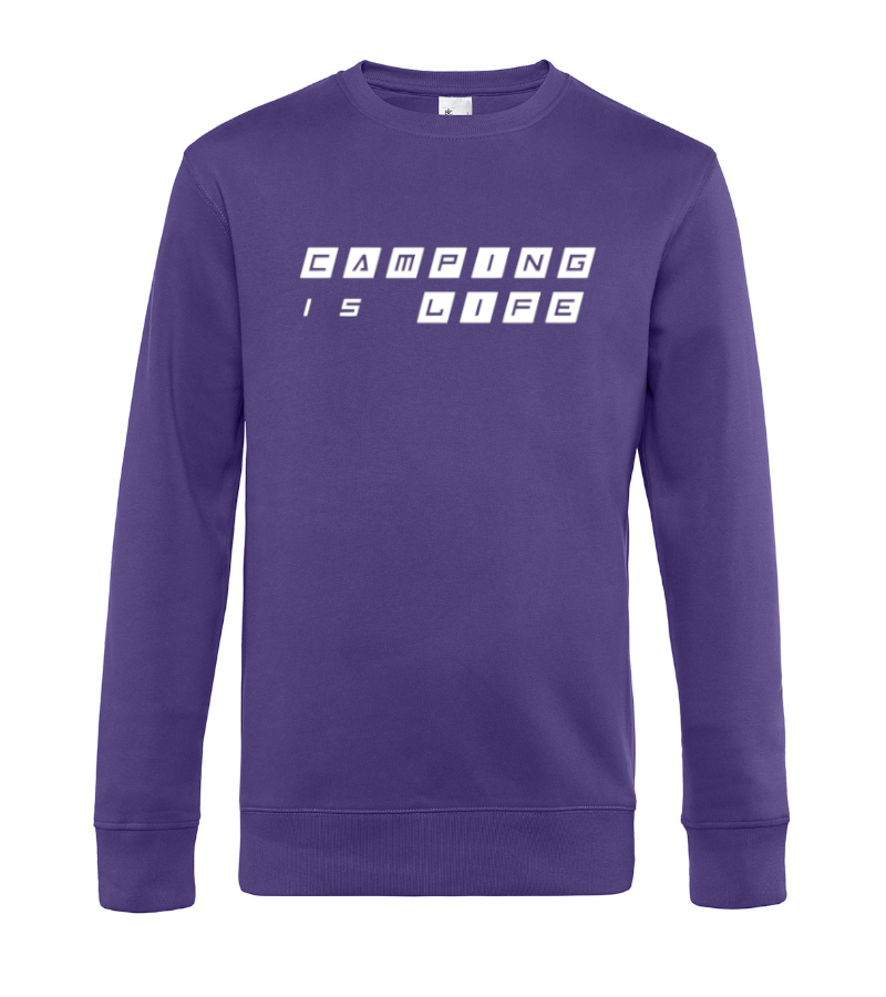 camper-kleidung-sweatshirt-pullover-camping-is-life-radiant-purple Camping is Life - Camping Sweatshirt / Pullover (Unisex)