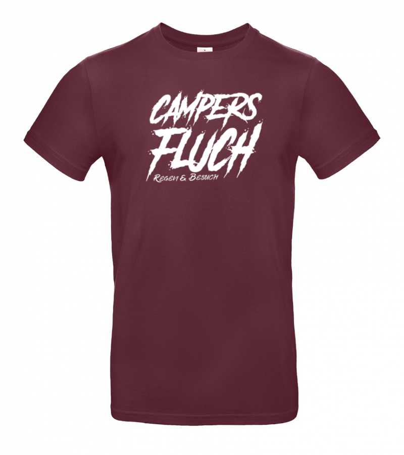 Campers Fluch, Regen und Besuch - Camping T-Shirt (Unisex)