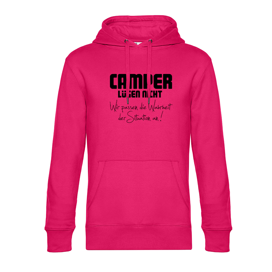 Camper lügen nicht, wir passen die Wahrheit der Situation an! - Unser Hoodie für Camper ist die ideale Camping Kleidung. Unsere Hoodies eignen sich für Wohnmobil, Wohnwagen oder Dauercamper. Ideal auch als Geschenk für Camper.