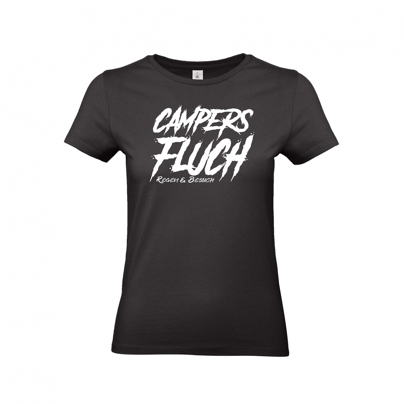 Damen-Camp-Kleidung-T-Shirts-fuer-Camper-Campers-Fluch-Black