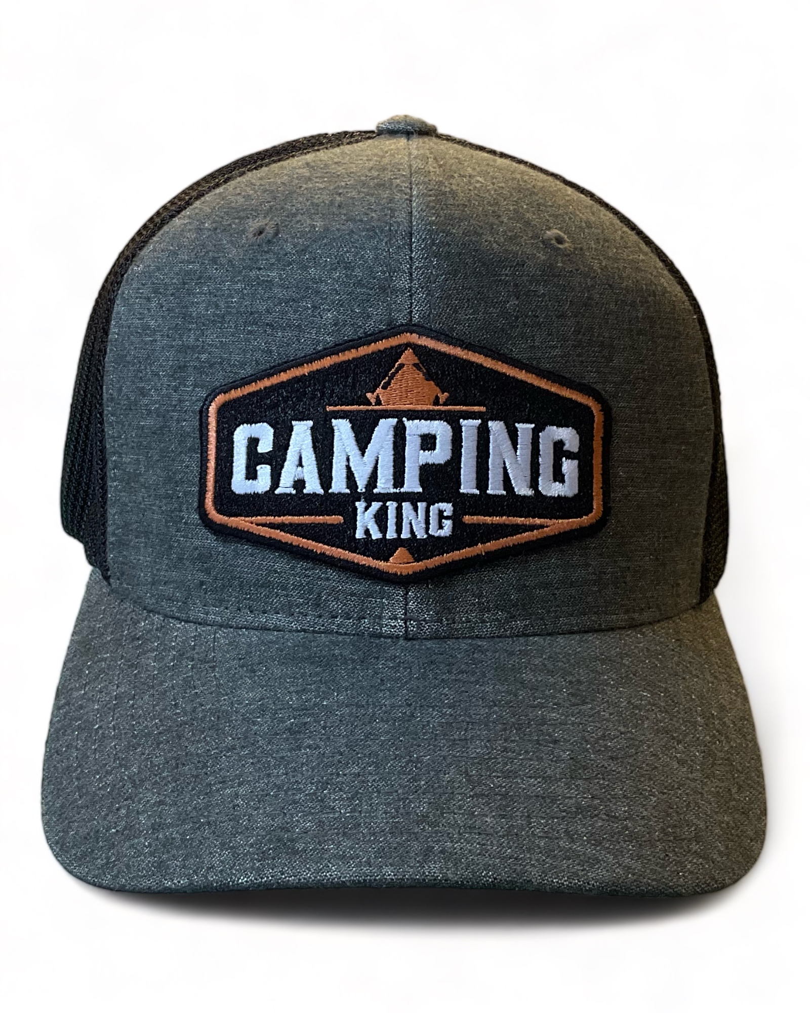 Camping King - Flexfit Camping Cap in Grau / Schwarz