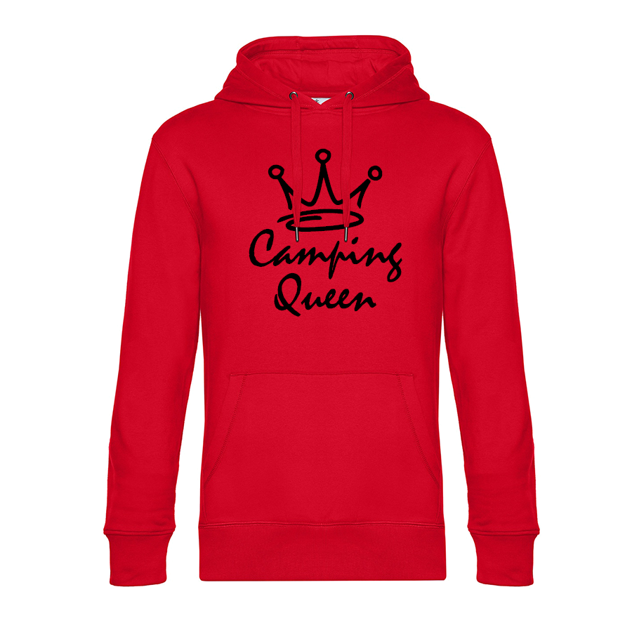 Camping Queen - Unser Hoodie für Camper ist die ideale Camping Kleidung. Unsere Hoodies eignen sich für Wohnmobil, Wohnwagen oder Dauercamper. Ideal auch als Geschenk für Camper.