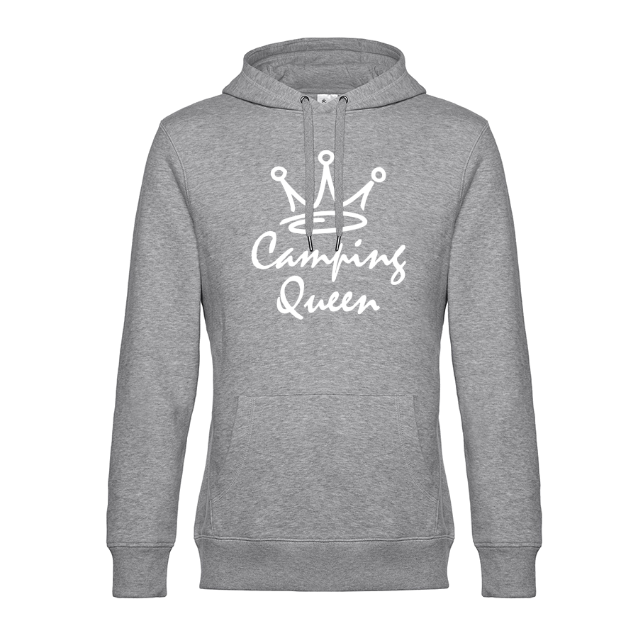 Camping Queen - Unser Hoodie für Camper ist die ideale Camping Kleidung. Unsere Hoodies eignen sich für Wohnmobil, Wohnwagen oder Dauercamper. Ideal auch als Geschenk für Camper.