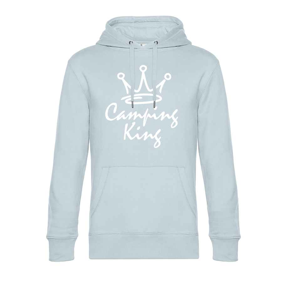 Camping King - Unser Hoodie für Camper ist die ideale Camping Kleidung. Unsere Hoodies eignen sich für Wohnmobil, Wohnwagen oder Dauercamper. Ideal auch als Geschenk für Camper.