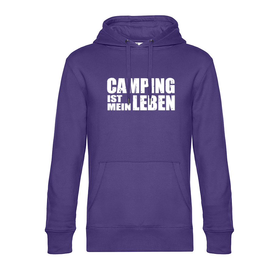 Camping ist mein Leben - Unser Hoodie für Camper ist die ideale Camping Kleidung. Unsere Hoodies eignen sich für Wohnmobil, Wohnwagen oder Dauercamper. Ideal auch als Geschenk für Camper.