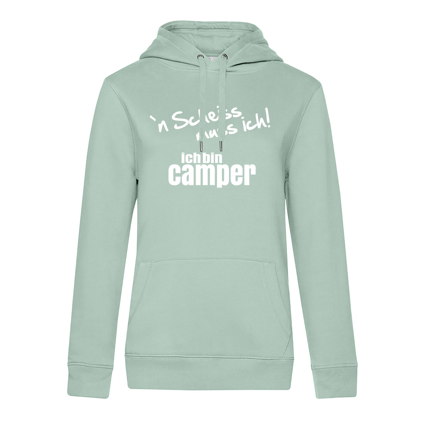 `n Scheiss muss ich! Ich bin Camper  - Camping Hoodie für Frauen - Unser Hoodie für Camper ist die ideale Camping Kleidung. Unsere Hoodies eignen sich für Wohnmobil, Wohnwagen oder Dauercamper. Ideal auch als Geschenk für Camper.
