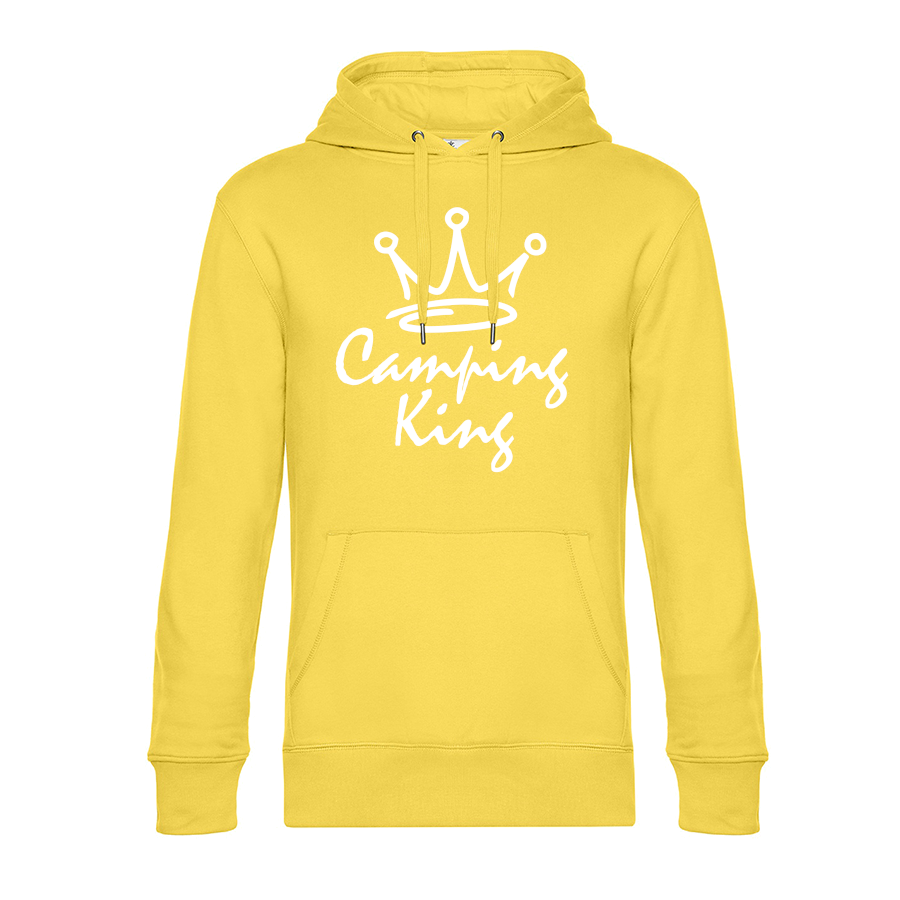 Camping King - Unser Hoodie für Camper ist die ideale Camping Kleidung. Unsere Hoodies eignen sich für Wohnmobil, Wohnwagen oder Dauercamper. Ideal auch als Geschenk für Camper.