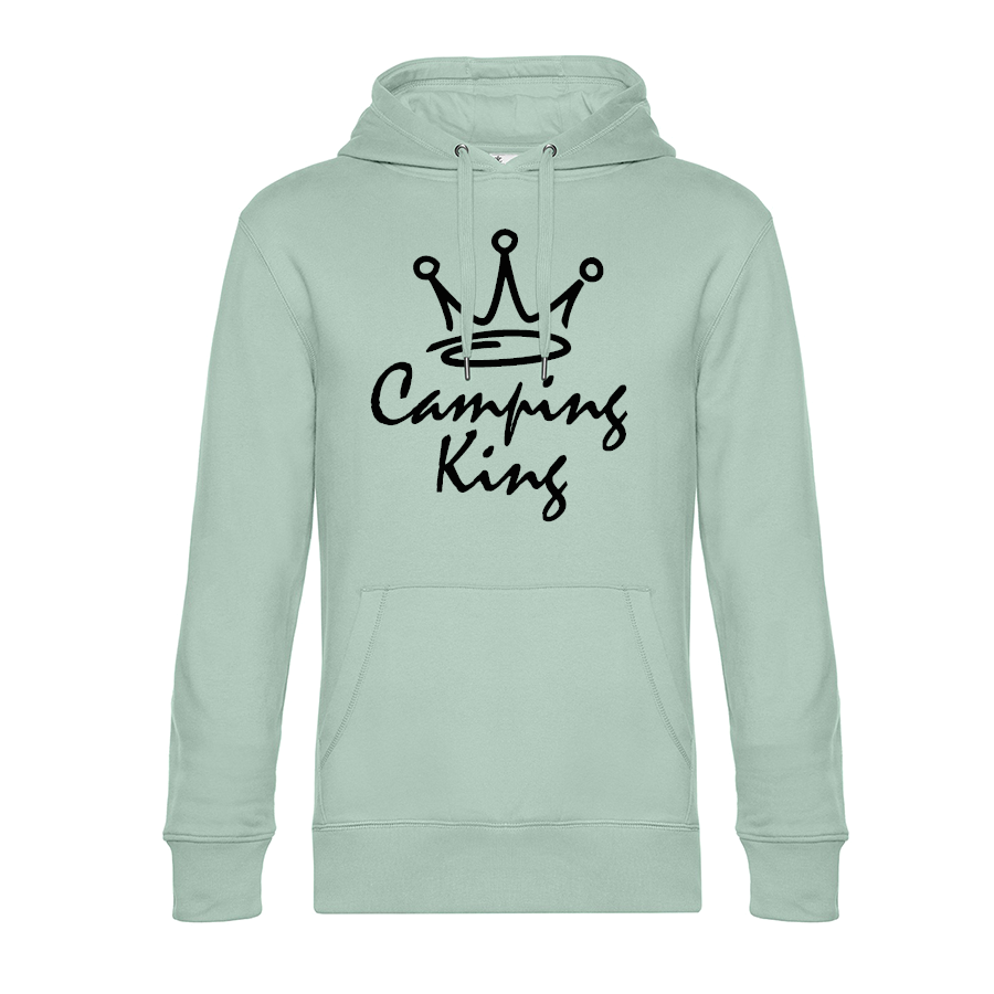 Camping King - Unser Hoodie für Camper ist die ideale Camping Kleidung. Unsere Hoodies eignen sich für Wohnmobil, Wohnwagen oder Dauercamper. Ideal auch als Geschenk für Camper.