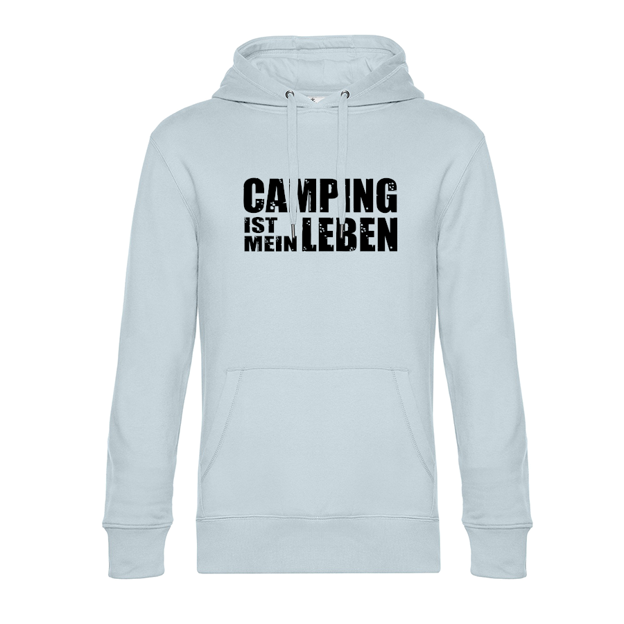 Camping ist mein Leben - Unser Hoodie für Camper ist die ideale Camping Kleidung. Unsere Hoodies eignen sich für Wohnmobil, Wohnwagen oder Dauercamper. Ideal auch als Geschenk für Camper.