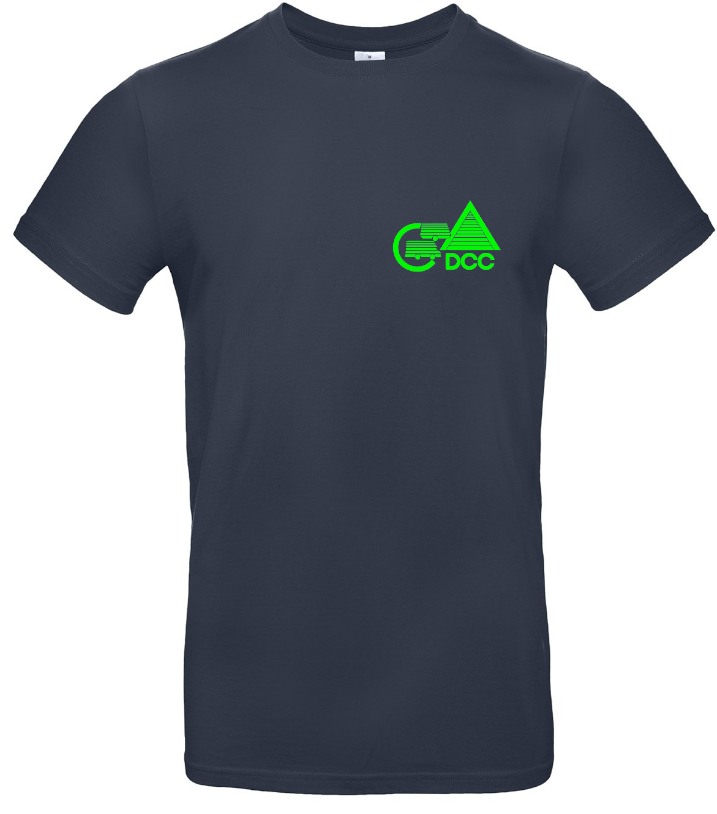 dcc-t-shirt-navy DCC Deutscher Camping Club - T-Shirt  (Unisex ohne LV) Blau/Grün