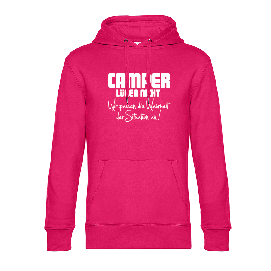 Camper lügen nicht, wir passen die Wahrheit der Situation an! - Unser Hoodie für Camper ist die ideale Camping Kleidung. Unsere Hoodies eignen sich für Wohnmobil, Wohnwagen oder Dauercamper. Ideal auch als Geschenk für Camper.