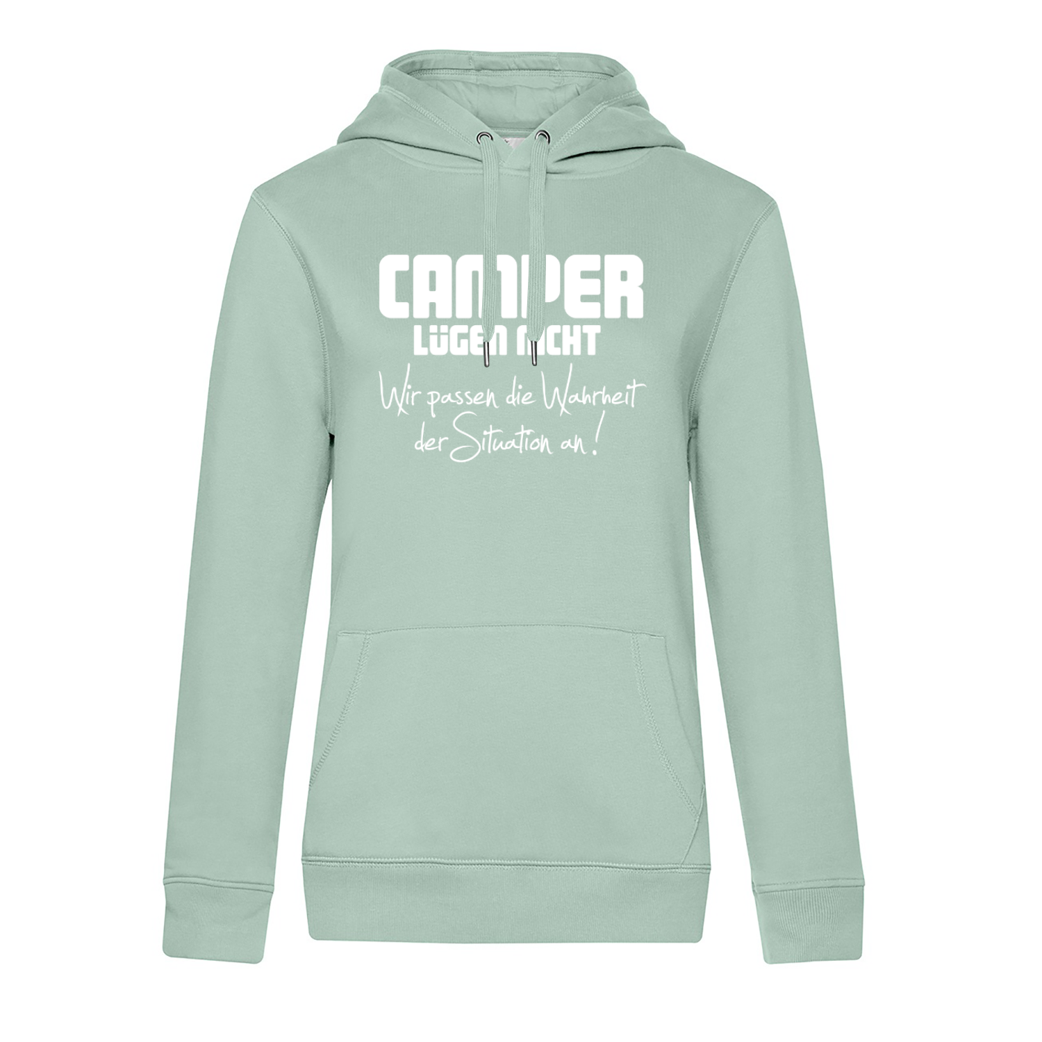 Camper lügen nicht - Camping Hoodie für Frauen - Unser Hoodie für Camper ist die ideale Camping Kleidung. Unsere Hoodies eignen sich für Wohnmobil, Wohnwagen oder Dauercamper. Ideal auch als Geschenk für Camper.