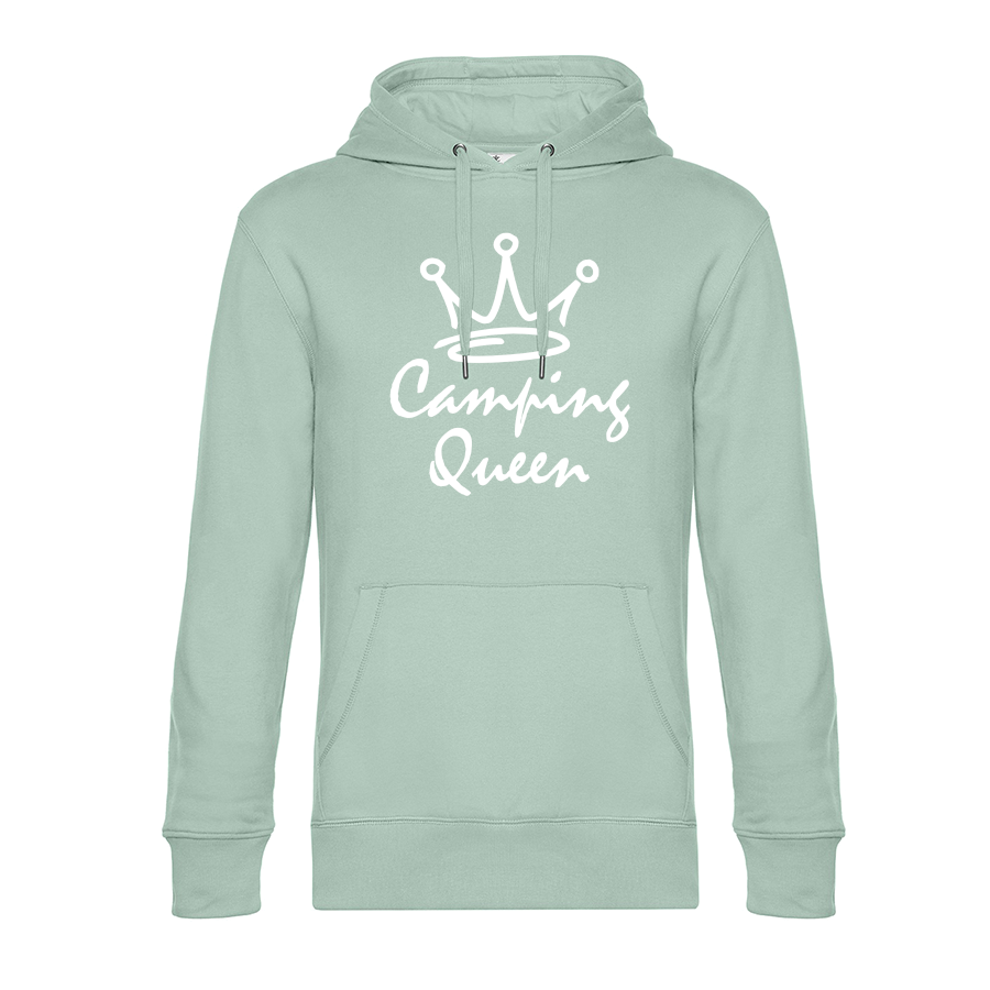 Camping Queen - Unser Hoodie für Camper ist die ideale Camping Kleidung. Unsere Hoodies eignen sich für Wohnmobil, Wohnwagen oder Dauercamper. Ideal auch als Geschenk für Camper.