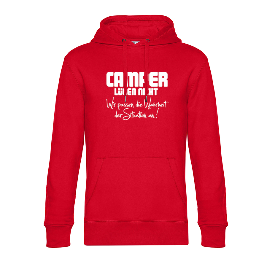 Camper lügen nicht, wir passen die Wahrheit der Situation an! - Unser Hoodie für Camper ist die ideale Camping Kleidung. Unsere Hoodies eignen sich für Wohnmobil, Wohnwagen oder Dauercamper. Ideal auch als Geschenk für Camper.