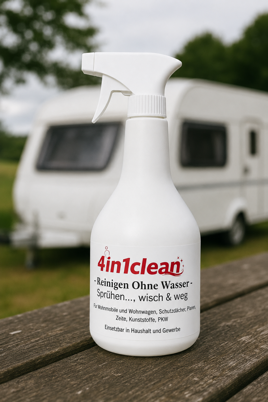 4in1clean Caravan Reiniger 0,5L – Reinigung ohne Wasser