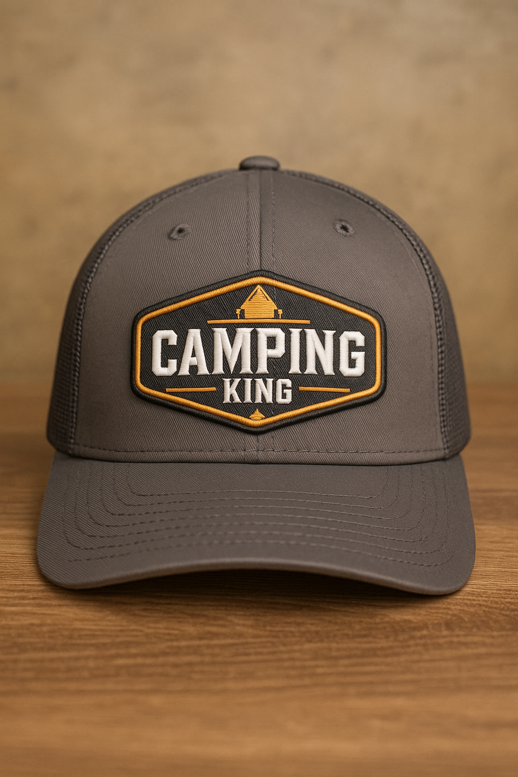 Camping King - Flexfit Camping Cap in Dunkel Grau "Mesh"