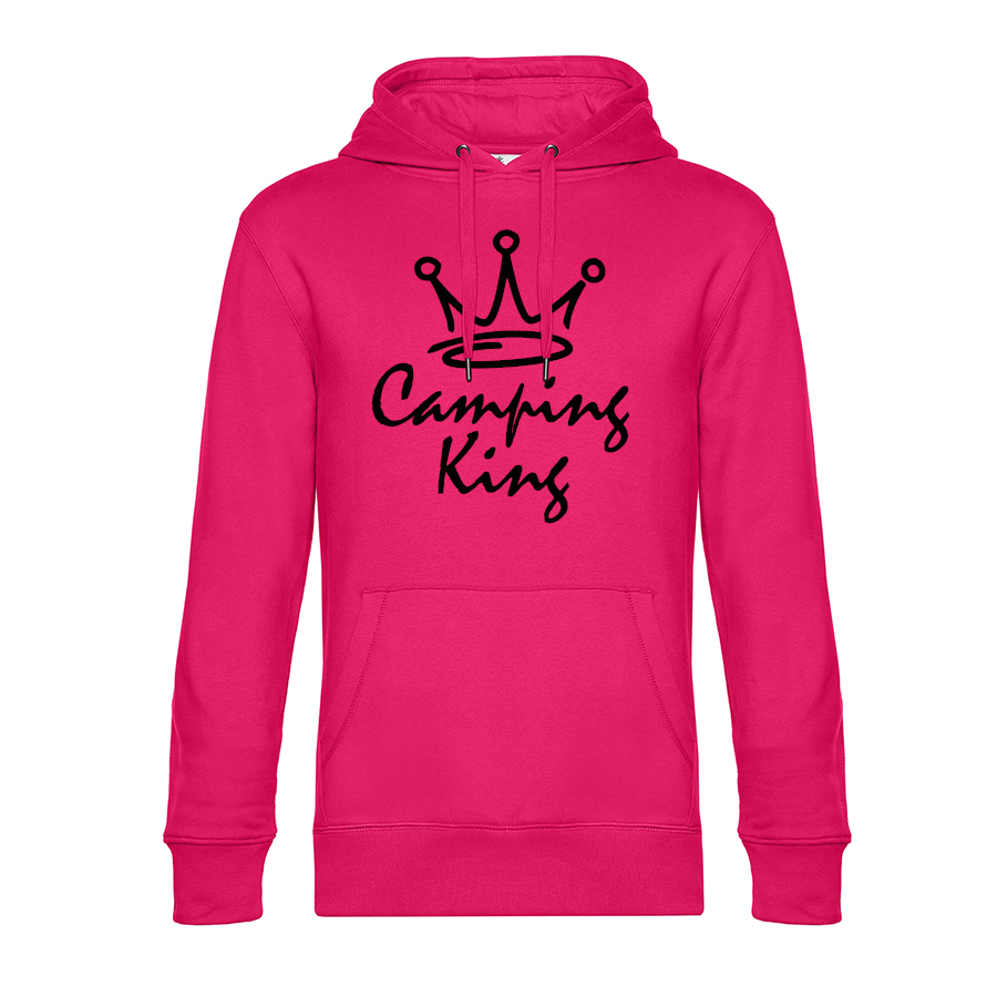 Camping King - Unser Hoodie für Camper ist die ideale Camping Kleidung. Unsere Hoodies eignen sich für Wohnmobil, Wohnwagen oder Dauercamper. Ideal auch als Geschenk für Camper.