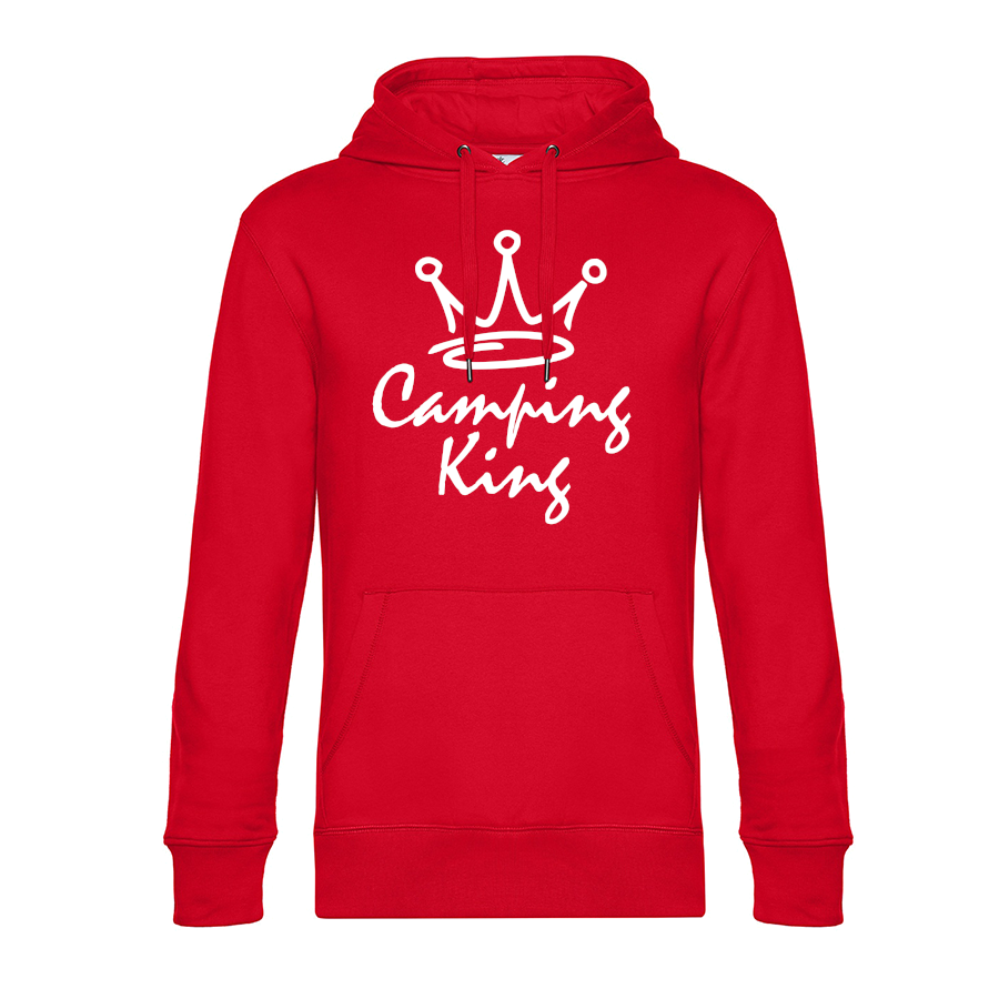Camping King - Unser Hoodie für Camper ist die ideale Camping Kleidung. Unsere Hoodies eignen sich für Wohnmobil, Wohnwagen oder Dauercamper. Ideal auch als Geschenk für Camper.
