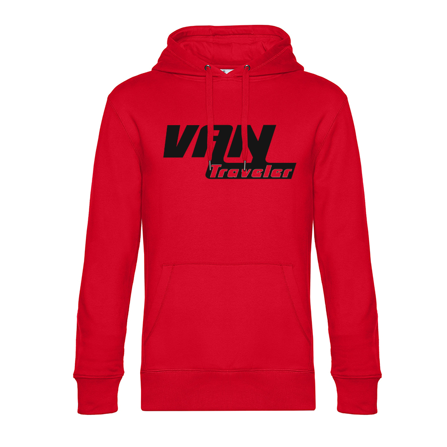 geschenkidee-fuer-camper-pulli-klamotten-camping-hoodie-van-traveler-red-black VAN Traveler VANLIFE - Geschenkidee für Camper