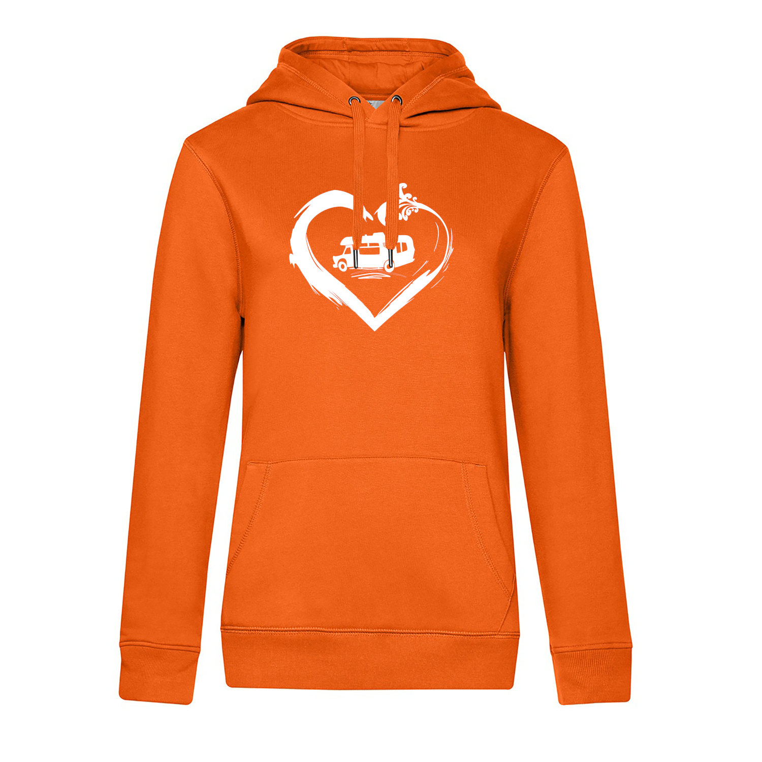 Wohnmobil mit Herz - Camping Hoodie für Frauen - Unser Hoodie für Camper ist die ideale Camping Kleidung. Unsere Hoodies eignen sich für Wohnmobil, Wohnwagen oder Dauercamper. Ideal auch als Geschenk für Camper.