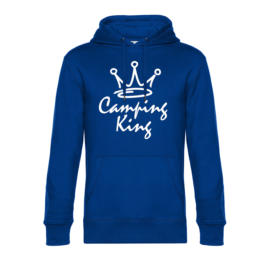 Camping King - Unser Hoodie für Camper ist die ideale Camping Kleidung. Unsere Hoodies eignen sich für Wohnmobil, Wohnwagen oder Dauercamper. Ideal auch als Geschenk für Camper.