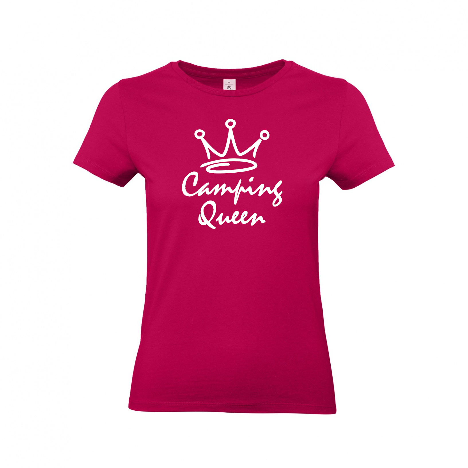 Damen-Camper-Kleidung-T-Shirts-fuer-Camperin-Camping-Queen-Red Camping Queen - Camping T-Shirt für Frauen