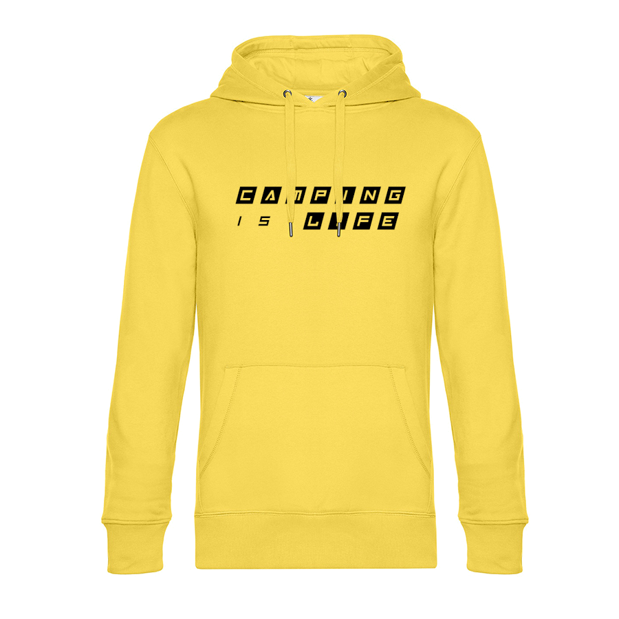 camper-bekleidung-hoodie-fuer-wohnwagen-camping-is-life-yellow-fizz-black Camping is Life - Unser Hoodie für Camper ist die ideale Camping Kleidung. Unsere Hoodies eignen sich für Wohnmobil, Wohnwagen oder Dauercamper. Ideal auch als Geschenk für Camper.