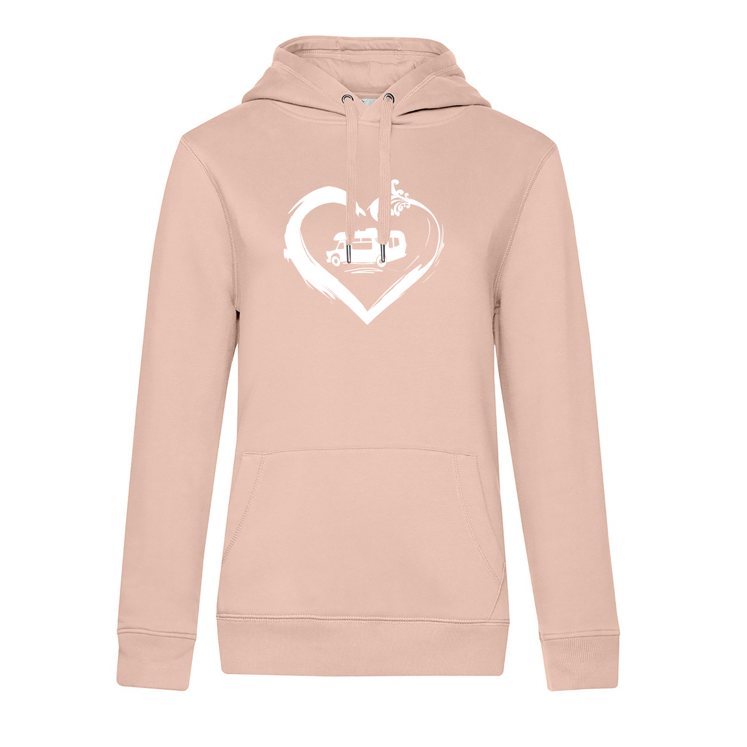Wohnmobil mit Herz - Camping Hoodie für Frauen - Unser Hoodie für Camper ist die ideale Camping Kleidung. Unsere Hoodies eignen sich für Wohnmobil, Wohnwagen oder Dauercamper. Ideal auch als Geschenk für Camper.