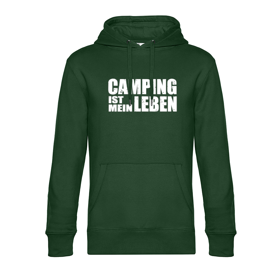 Camping ist mein Leben - Unser Hoodie für Camper ist die ideale Camping Kleidung. Unsere Hoodies eignen sich für Wohnmobil, Wohnwagen oder Dauercamper. Ideal auch als Geschenk für Camper.