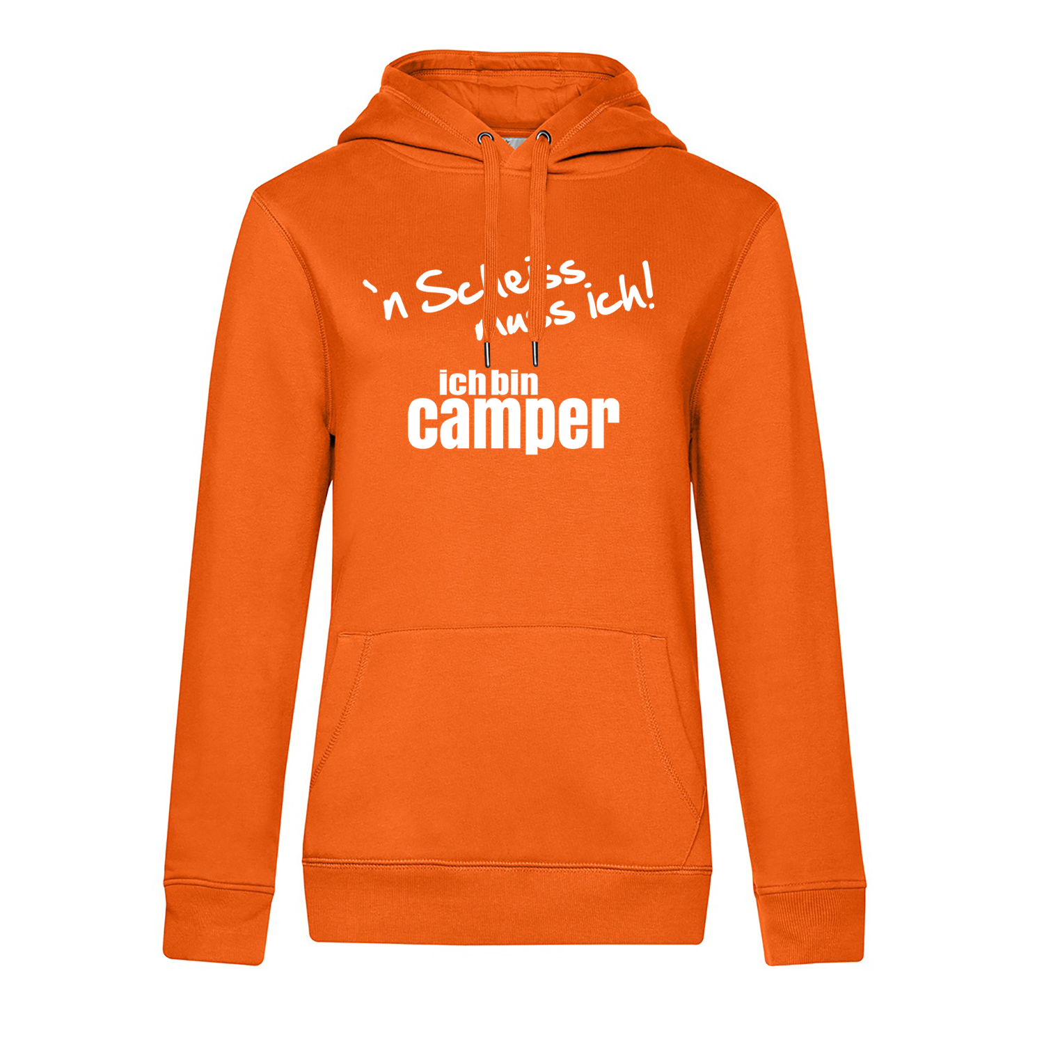 `n Scheiss muss ich! Ich bin Camper  - Camping Hoodie für Frauen - Unser Hoodie für Camper ist die ideale Camping Kleidung. Unsere Hoodies eignen sich für Wohnmobil, Wohnwagen oder Dauercamper. Ideal auch als Geschenk für Camper.
