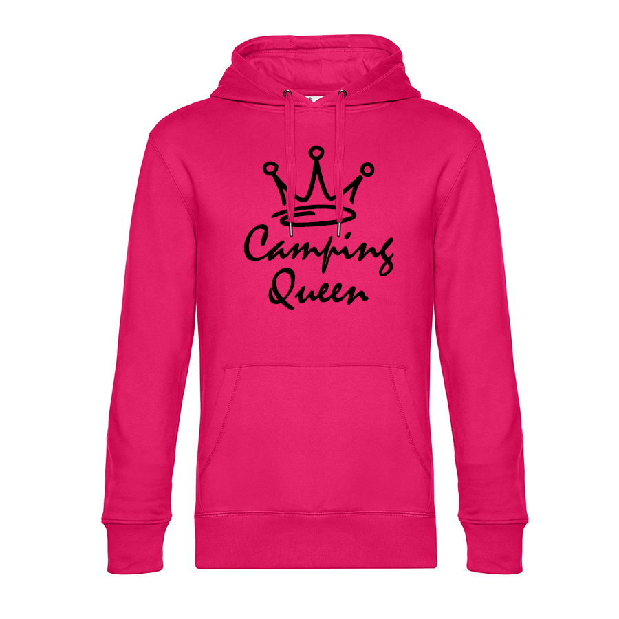 Camping Queen - Unser Hoodie für Camper ist die ideale Camping Kleidung. Unsere Hoodies eignen sich für Wohnmobil, Wohnwagen oder Dauercamper. Ideal auch als Geschenk für Camper.