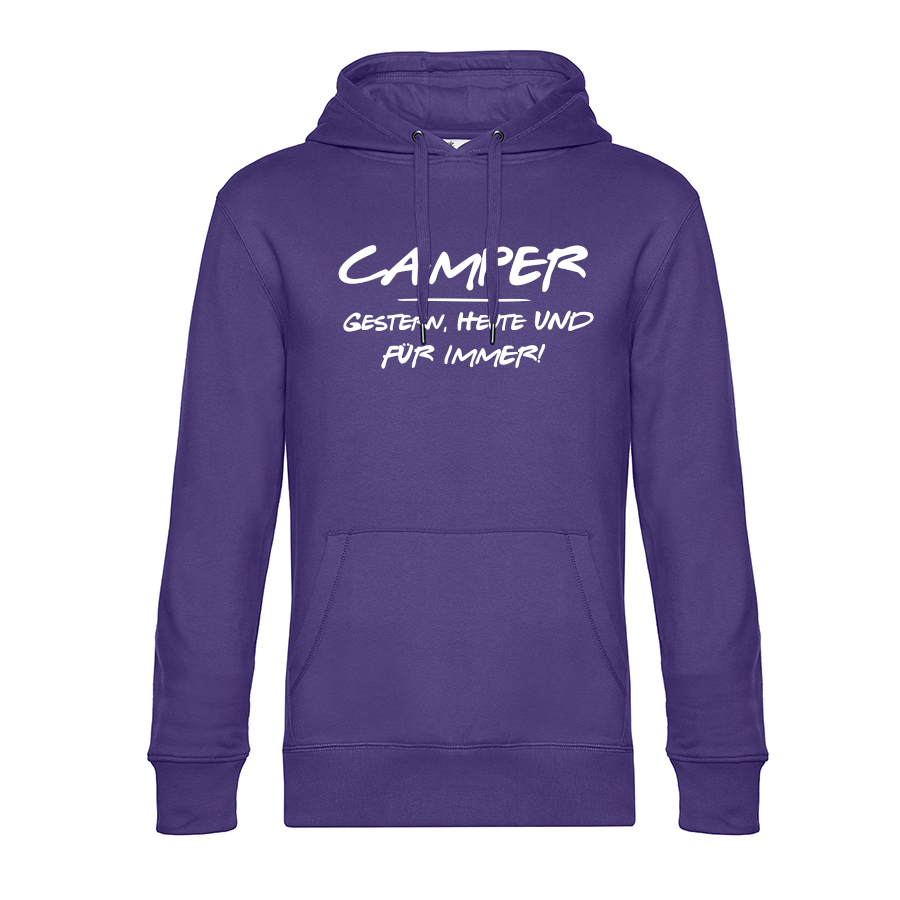 camping-bekleidung-pulli-klamotten-hoodie-fuer-campen-camper-fuer-immer-radiant-purple CAMPER - GESTERN, HEUTE UND FÜR IMMER! - Geschenkidee für Camper